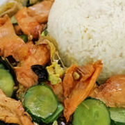 Pork Fillet With Egg And Black Fungus With Rice 木须肉盖饭